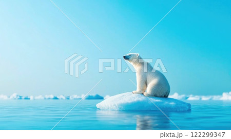 Harsh Arctic Waters and a Polar Bear Harsh Arctic Waters and a Polar Bear 122299347