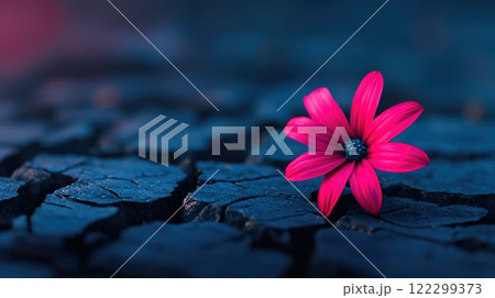Flower Rising from a Broken Earth Flower Rising from a Broken Earth 122299373