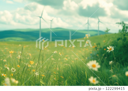 Wind Power in Agricultural Landscape 122299415