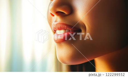 Gorgeous Bi-Racial Woman with Radiant Skin 122299552