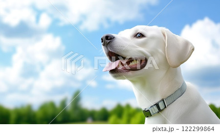Joyful dog feeling the wind in the car Joyful dog feeling the wind in the car 122299864