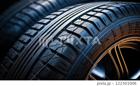スタンダードタイヤのディテールが際立つクローズアップ2 122301006