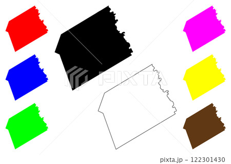 Milam County, Texas (Counties in Texas, United States of America,USA, U.S., US) map vector illustration, scribble sketch Milam map 122301430