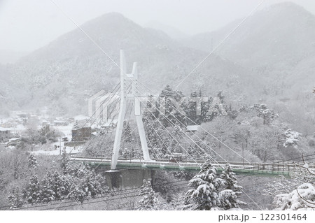 冬の諏訪峡大橋(群馬県利根郡みなかみ町) 冬の諏訪峡大橋(群馬県利根郡みなかみ町) 122301464