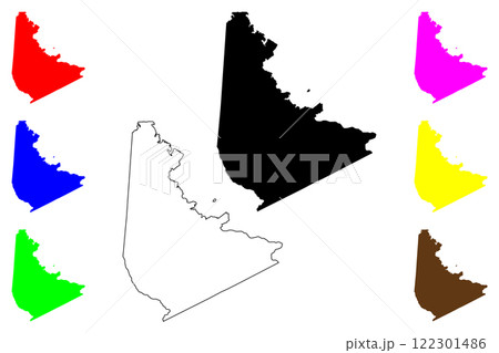 San Jacinto County, Texas (Counties in Texas, United States of America,USA, U.S., US) map vector illustration, scribble sketch San Jacinto map 122301486