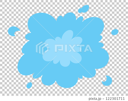 Simple illustration material of water explosion effect 122301711
