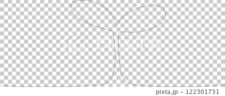 シンプルな植物の線画 122301731