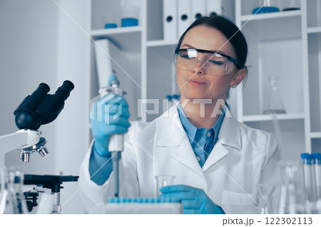 A dedicated scientist is conducting groundbreaking research in a stateoftheart lab, focusing on biotechnology, chemistry, and genetics to advance our understanding of these vital sciences A dedicated scientist is conducting groundbreaking research in a stateoftheart lab, focusing on biotechnology, chemistry, and genetics to advance our understanding of these vital sciences 122302113