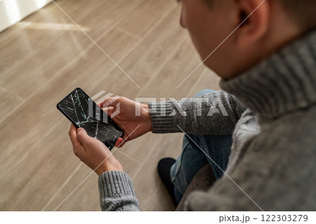 smartphone with a broken display smartphone with a broken display 122303279