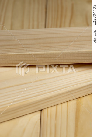 edged board made of pine wood for construction works 122304405