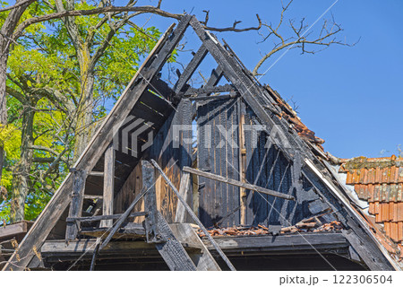 Attic Fire Damage 122306504