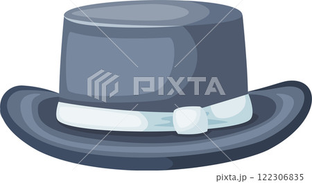 Elegant gray fedora hat featuring a sleek design with a white band. Perfect for adding a touch of sophistication to any outfit. Ideal for fashion enthusiasts and hat collectors Elegant gray fedora hat featuring a sleek design with a white band. Perfect for adding a touch of sophistication to any outfit. Ideal for fashion enthusiasts and hat collectors 122306835