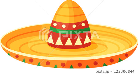 Vibrant sombrero showcasing traditional Mexican design and colors, celebrating the richness of Mexican heritage and culture during festive occasions like Cinco de Mayo and lively fiestas Vibrant sombrero showcasing traditional Mexican design and colors, celebrating the richness of Mexican heritage and culture during festive occasions like Cinco de Mayo and lively fiestas 122306844