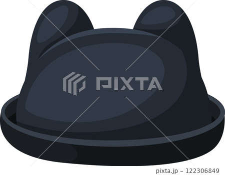 Stylish black beanie with cat ears and a wide brim, offering a trendy and playful look while shielding from the sun, perfect for fashion forward individuals Stylish black beanie with cat ears and a wide brim, offering a trendy and playful look while shielding from the sun, perfect for fashion forward individuals 122306849
