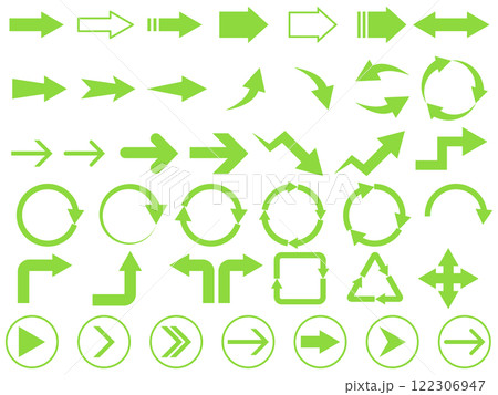 シンプルな矢印のアイコンセット 122306947