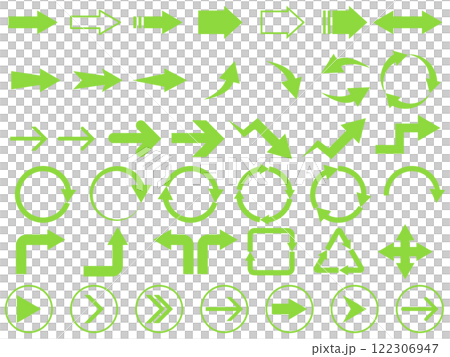 シンプルな矢印のアイコンセット 122306947