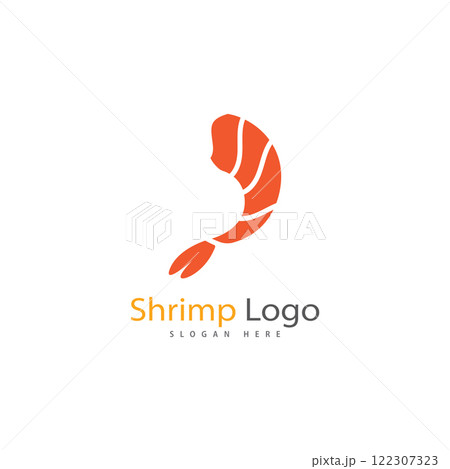 shrimp logo design vector illustration icon 122307323