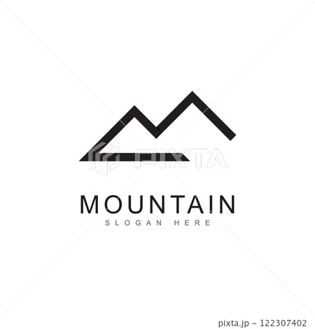 mountains on a white background design icon mountains on a white background design icon 122307402