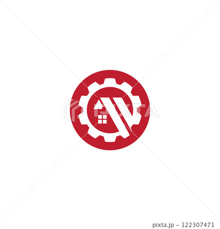 home service logo design vector illustration home gear logo template home service logo design vector illustration home gear logo template 122307471