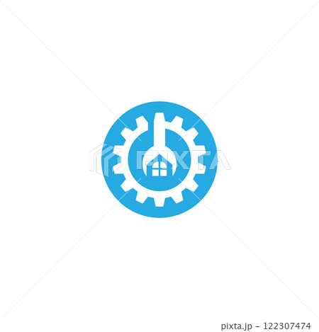 home service logo design vector illustration home gear logo template home service logo design vector illustration home gear logo template 122307474