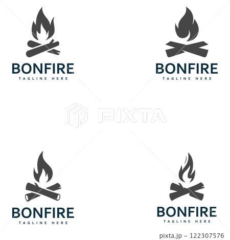campfire bonfire logo design vector illustration campfire bonfire logo design vector illustration 122307576