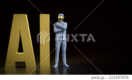 The AI and robot man  for technology or it concept 3d Rendering. 122307876
