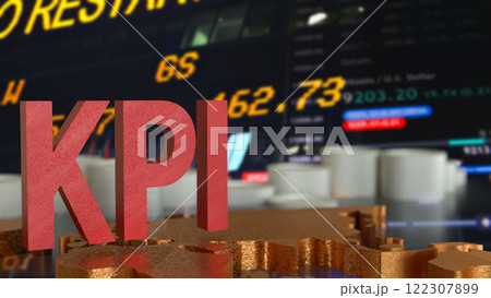 The KPI or Key Performance Indicator for Business concept 3d Rendering 122307899