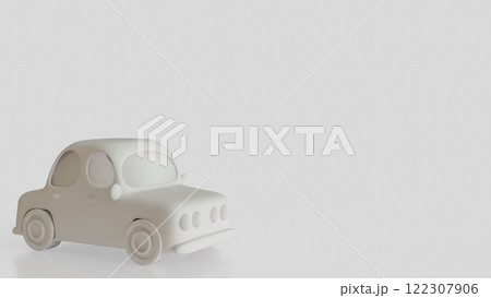 The White Car for transport or services concept 3d Rendering. 122307906
