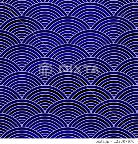 Seamless background with an abstract dark blue wave and a pattern of lines. Seamless background with an abstract dark blue wave and a pattern of lines. 122307976