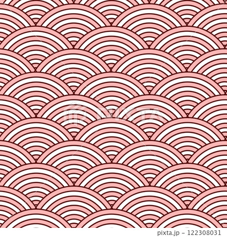 Seamless background with an abstract red wave and a pattern of lines. Seamless background with an abstract red wave and a pattern of lines. 122308031