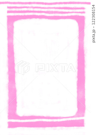 イラスト素材: ピンク背景の抽象画　線あり（斑） 122308154