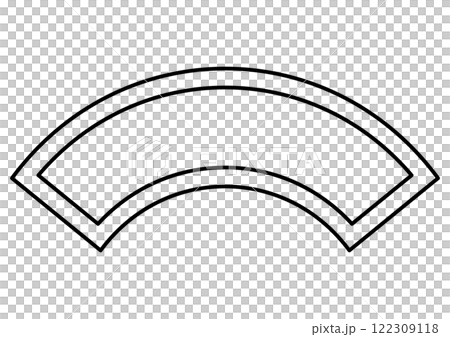 Black fan-shaped heading frame Black fan-shaped heading frame 122309118