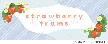 いちごのベクターフレームテンプレート 122309611