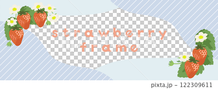 いちごのベクターフレームテンプレート 122309611