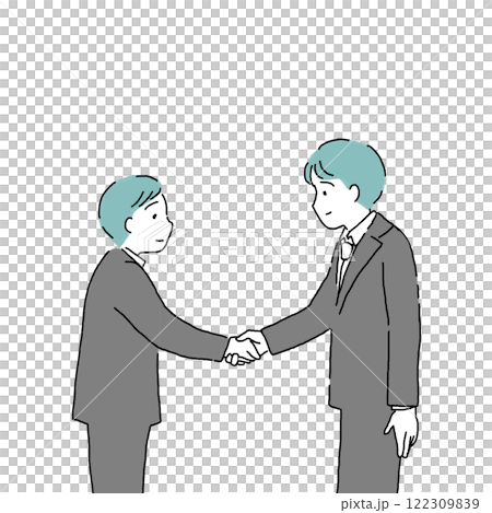 握手するビジネスマンイラスト 握手するビジネスマンイラスト 122309839