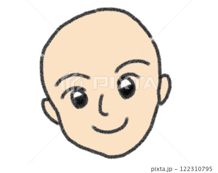 鉛筆画風の顔のイラスト 122310795