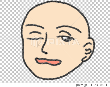 鉛筆畫風格臉部插畫 122310801