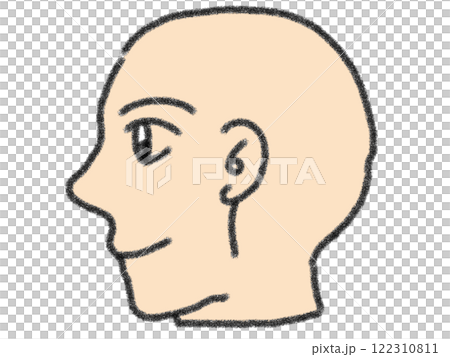 Pencil drawing style profile illustration 122310811