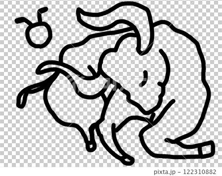 鉛筆画風の星座のイラスト 122310882