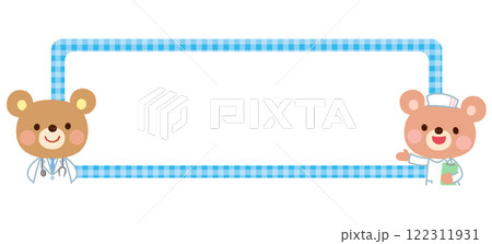 クマのお医者さん　コピースペース　ふきだし 122311931