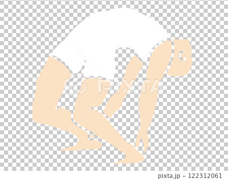 Illustration of yoga poses in pencil style 122312061