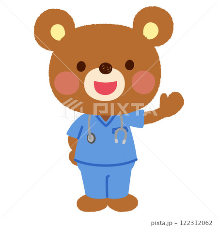 スクラブを着たクマのお医者さん スクラブを着たクマのお医者さん 122312062