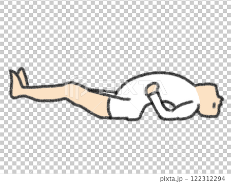 鉛筆画風のヨガポーズのイラスト 鉛筆画風のヨガポーズのイラスト 122312294