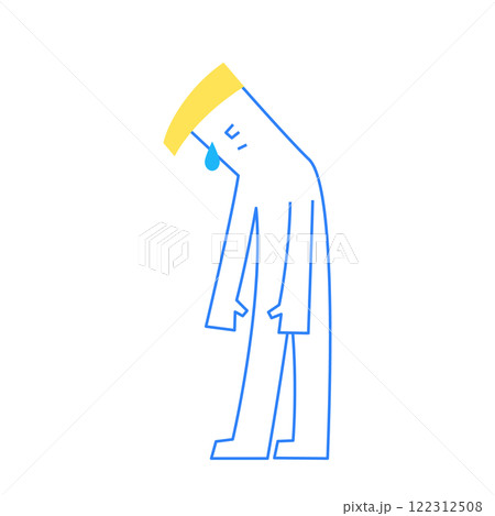 某、人間です。　落ち込んでしょんぼりしてる人 122312508