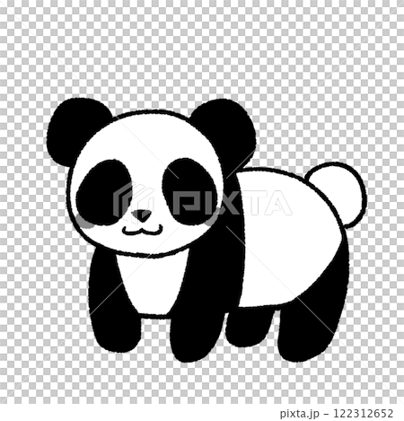 手繪熊貓插畫 122312652