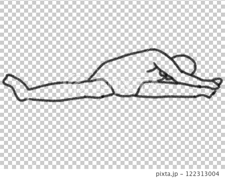 Illustration of yoga poses in pencil style 122313004