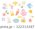幼稚園、保育園グッズのイラスト　カラフル 122313287