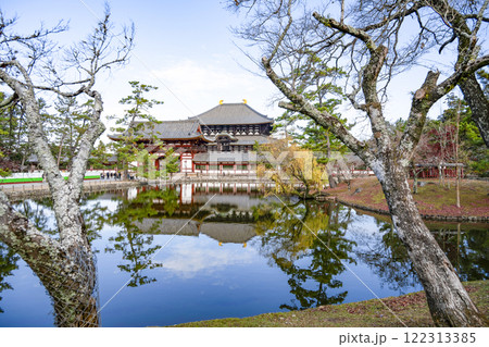 東大寺　中門と大仏殿 122313385