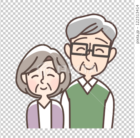 A smiling old couple A smiling old couple 122313414