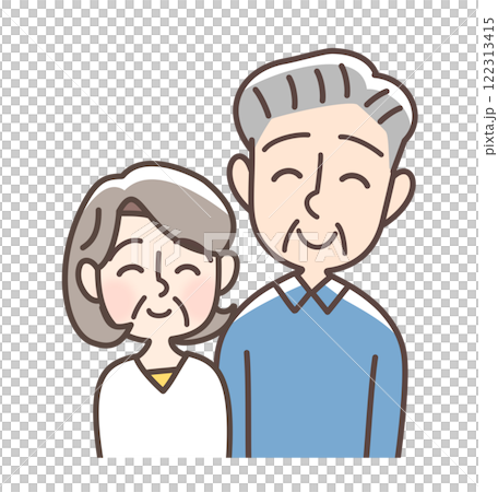 A smiling old couple A smiling old couple 122313415